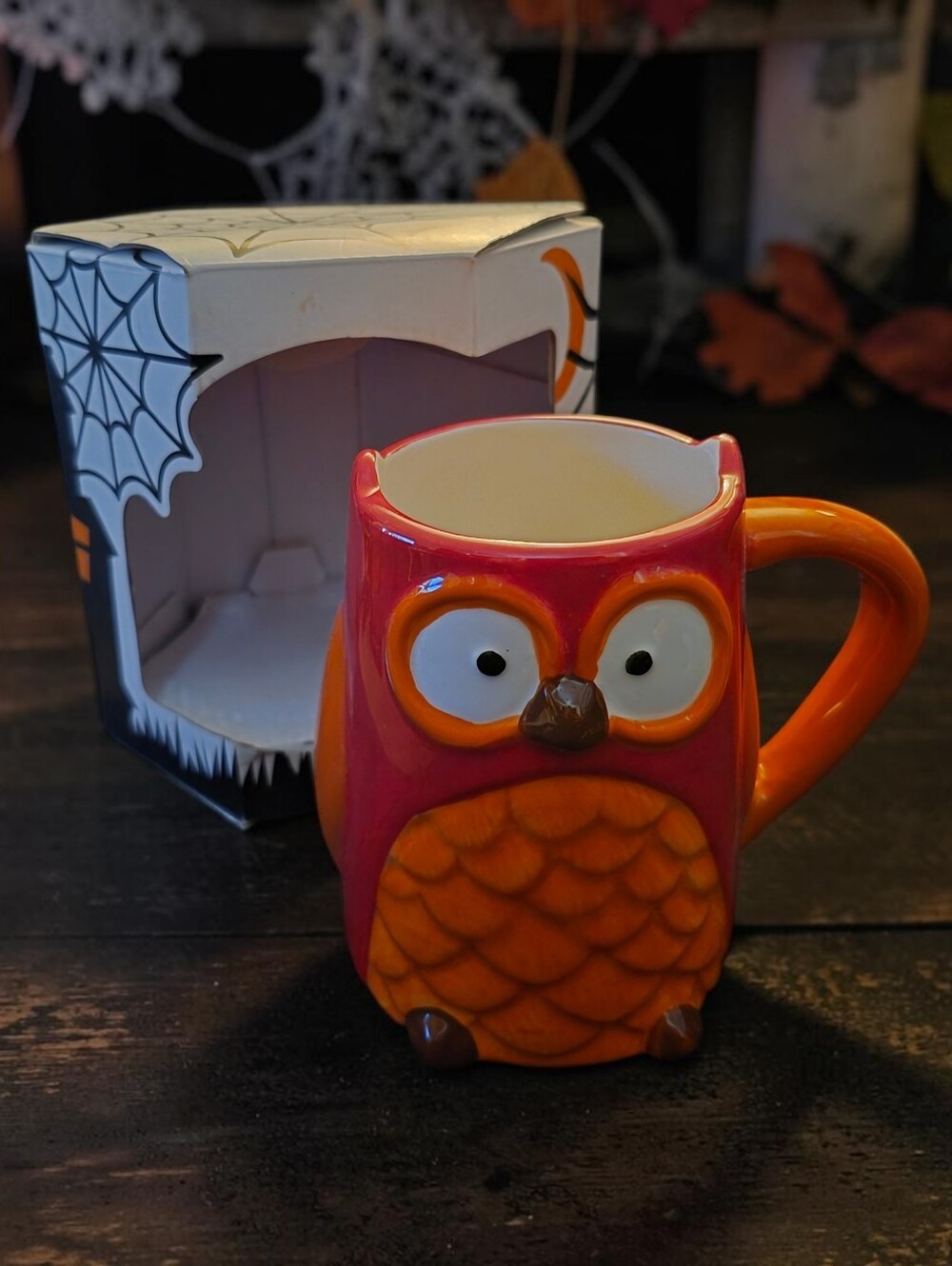 TAG 3D Ceramic Owl Mug In Halloween-Themed Box